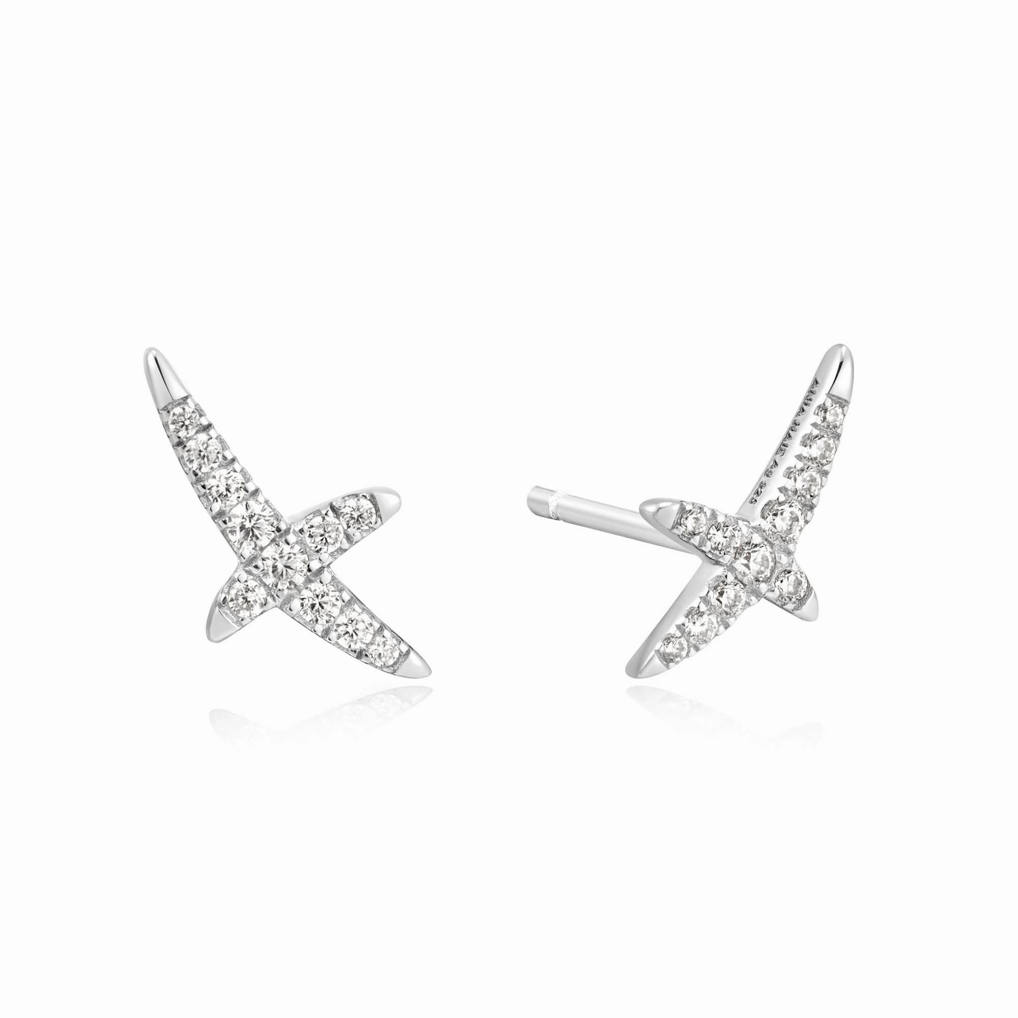 Ania Haie Silver Kiss Pav Studs E057-02H