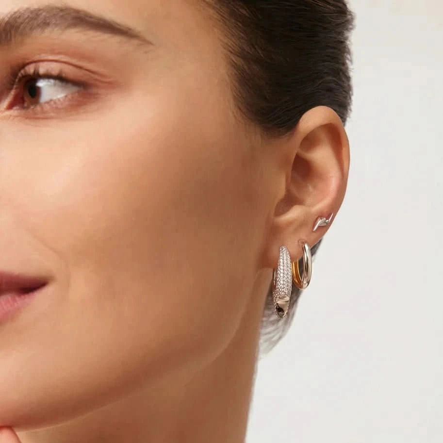 Ania Haie Silver Pav Arrow Hoop Earrings E051-05H