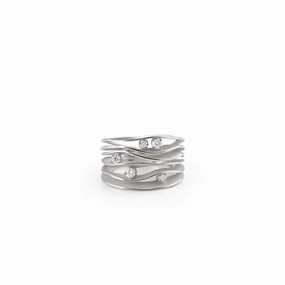 Annamaria Cammilli 18ct White Ice 0.28ct Diamond Dune Series Ring