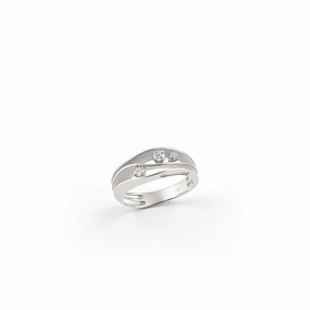 Annamaria Cammilli 18ct White Ice Gold 0.19ct Diamond Dune Series Ring