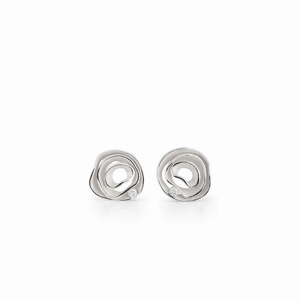 Annamaria Cammilli 18ct White Ice Gold & Diamond Dune Series Earrings
