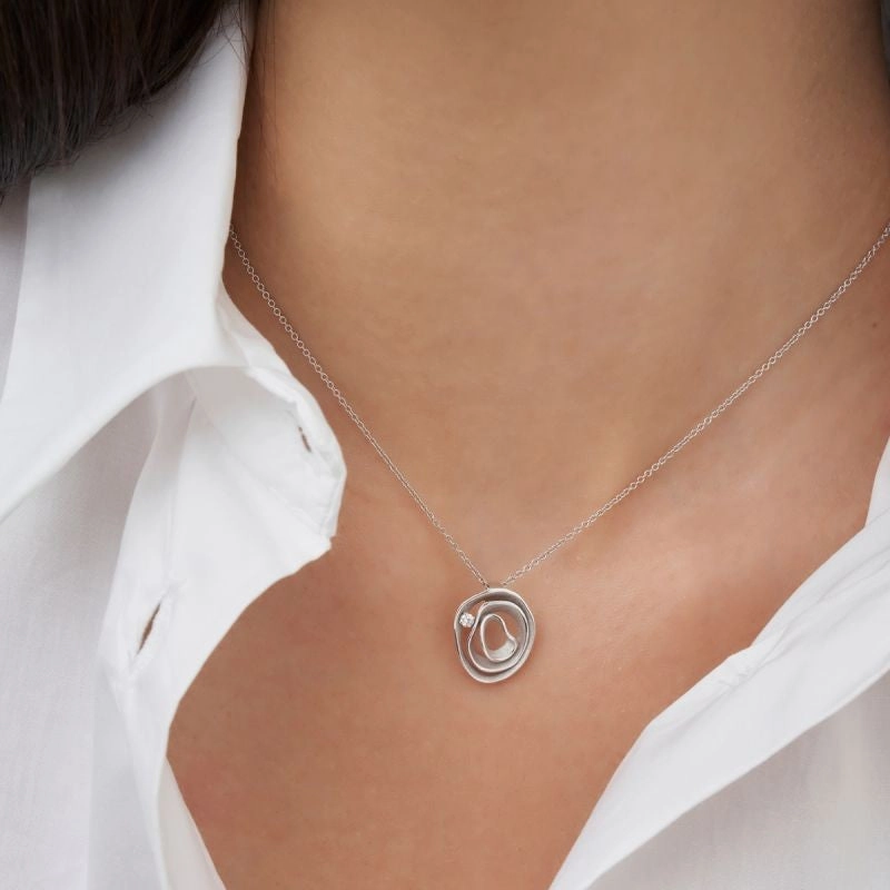 Annamaria Cammilli 18ct White Ice Gold & Diamond Dune Series Necklace