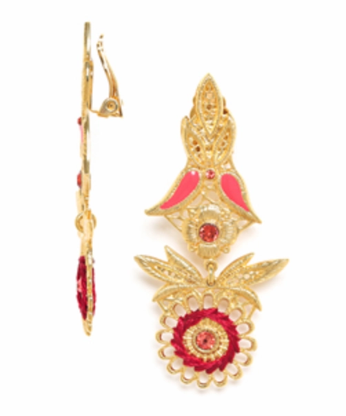 APPOLINE BELL SHAPE CILP EARRING (Cherry)