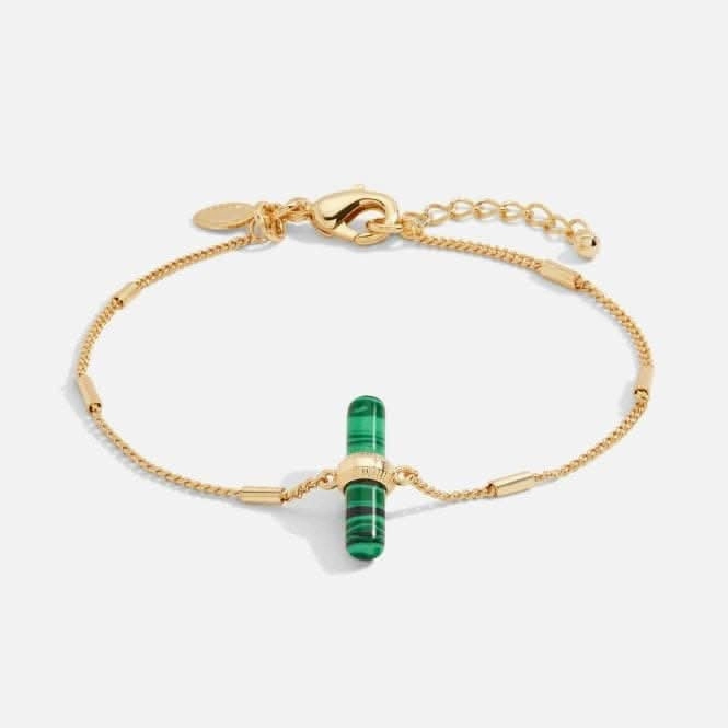 Aura Malachite Bar Gold 18cm   3cm Extender Bracelet 6296