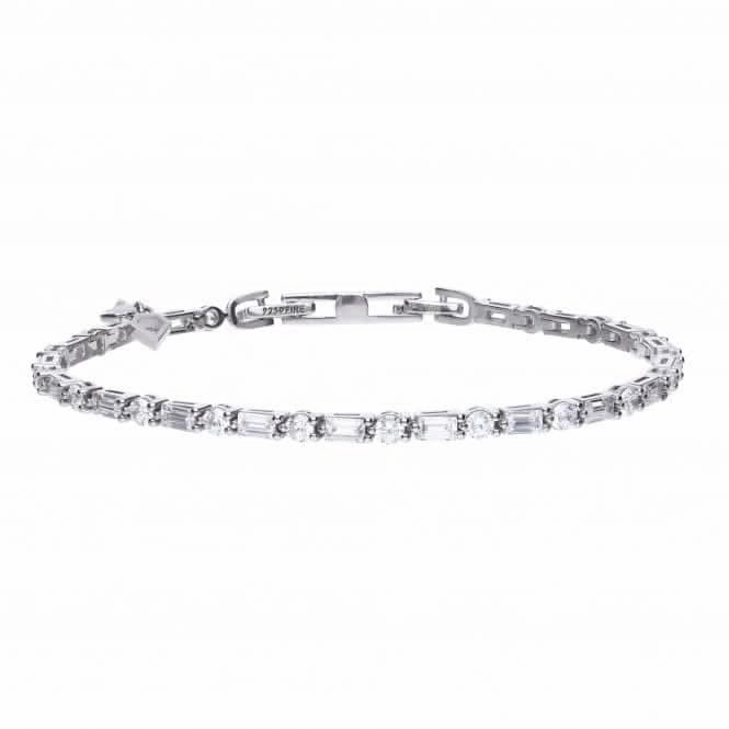 Baguette Round Cubic Zirconia Bracelet B5259