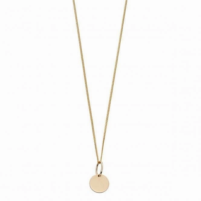 Beginnings Sterling Silver 9CT Yellow Gold Disc Drop Pendant GP2103