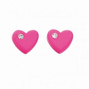 Beginnings Sterling Silver A873P Heart Stud Earrings