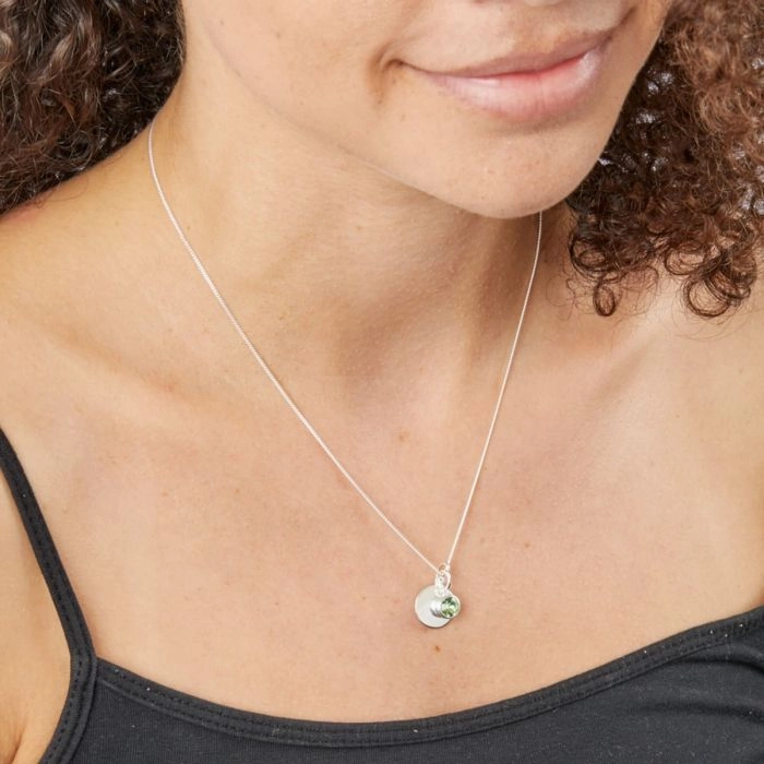 Beginnings Sterling Silver August Birth Stone Pendant P4597