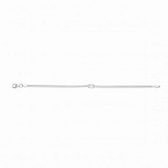 Beginnings Sterling Silver B172 Love Knot Snake Bracelet