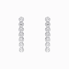 Beginnings Sterling Silver Cubic Zirconia White Earrings E6471C
