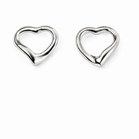 Beginnings Sterling Silver E2102 Small Open Heart Stud Earrings