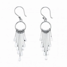 Beginnings Sterling Silver E2388 Multi Stick Drop Earrings