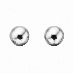 Beginnings Sterling Silver E4606 6mm Plain Ball Stud Earrings