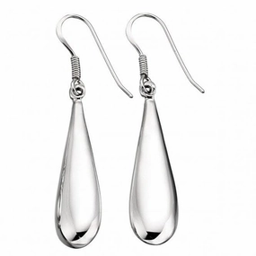 Beginnings Sterling Silver E464 Plain Drop Earrings