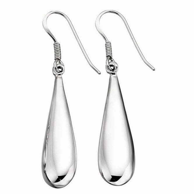 Beginnings Sterling Silver E464 Plain Drop Earrings