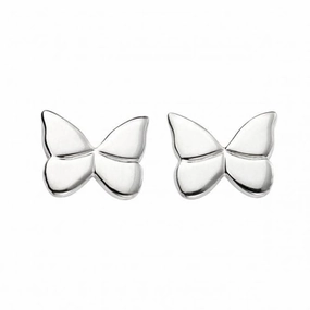 Beginnings Sterling Silver E5424 Butterfly Stud Earrings