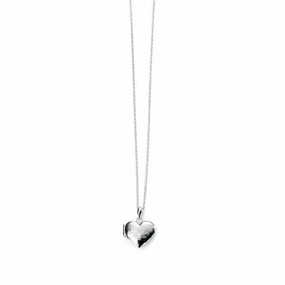 Beginnings Sterling Silver Heart Locket Necklace N3924