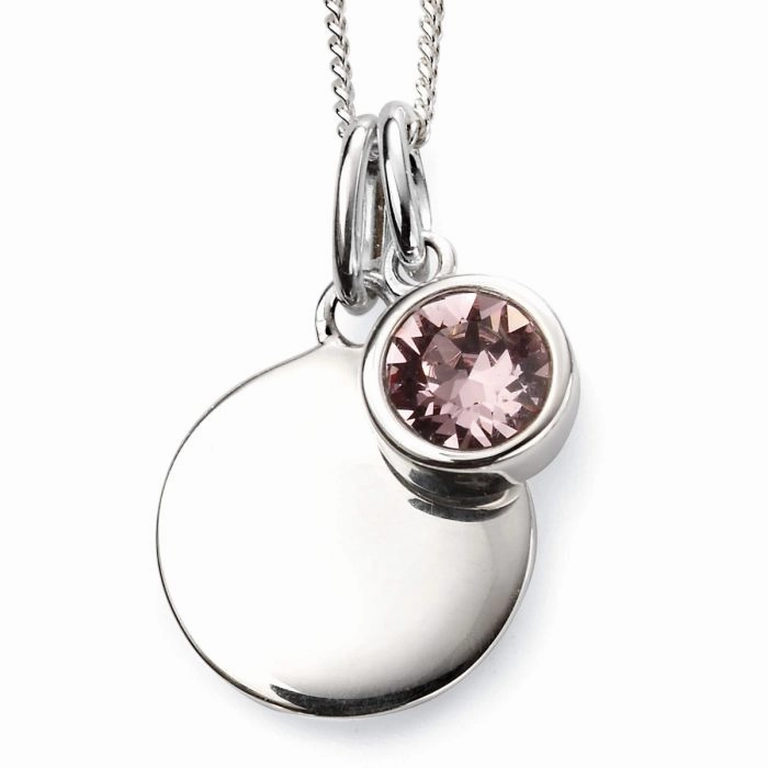 Beginnings Sterling Silver June Birth Stone Pendant P4595