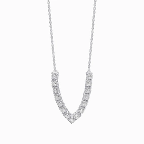 Beginnings Sterling Silver Zirconia Freshwater Pearl White Necklace N4615C
