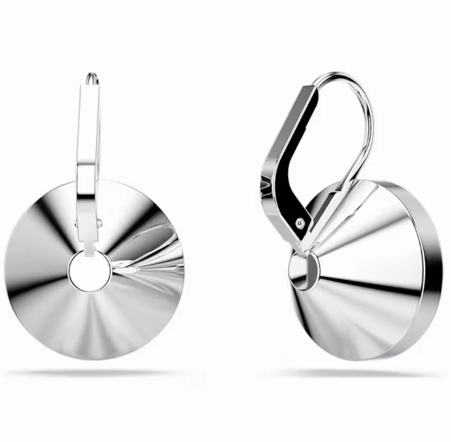 Bella Blue Round Silver Drop Earrings