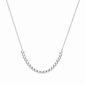 Bezel Set Half Tennis Necklace N4399