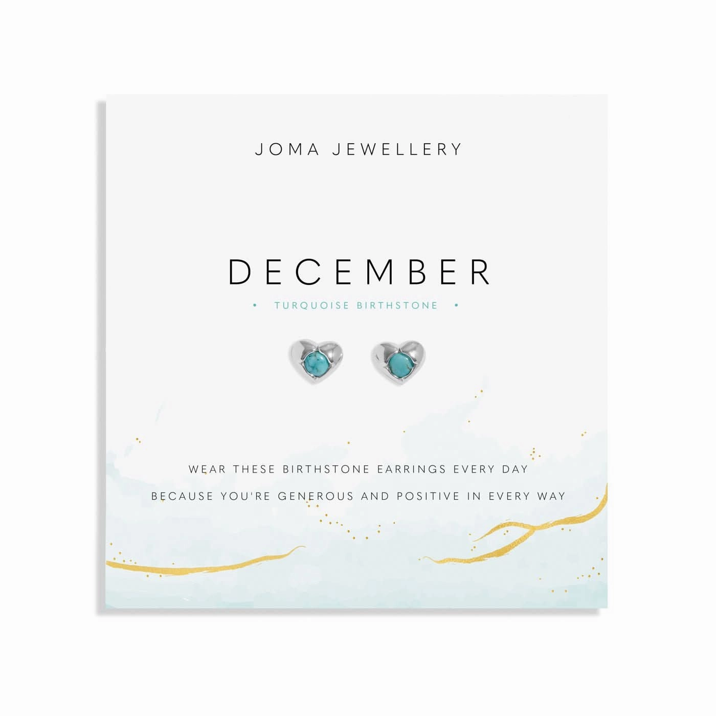 Birthstone December Turquoise Silver Plated Earrings 8398