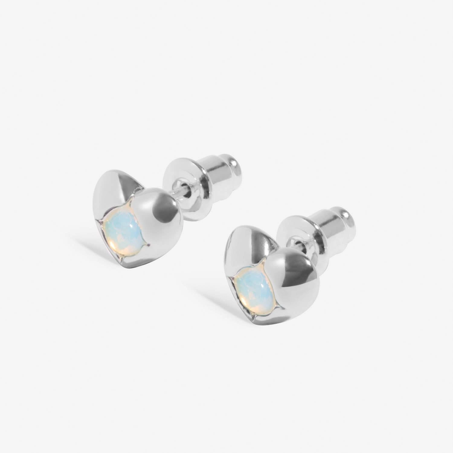 Birthstone June Moonstone Silver Plated Earrings 8392