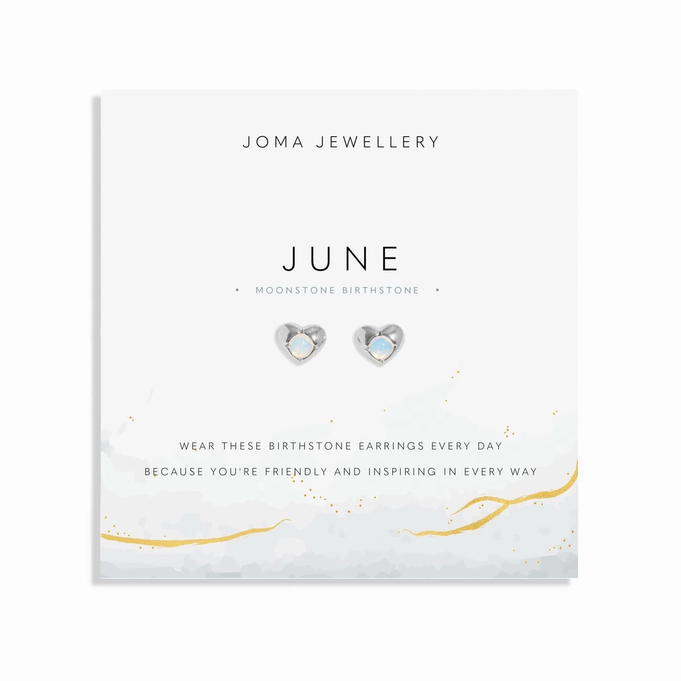 Birthstone June Moonstone Silver Plated Earrings 8392