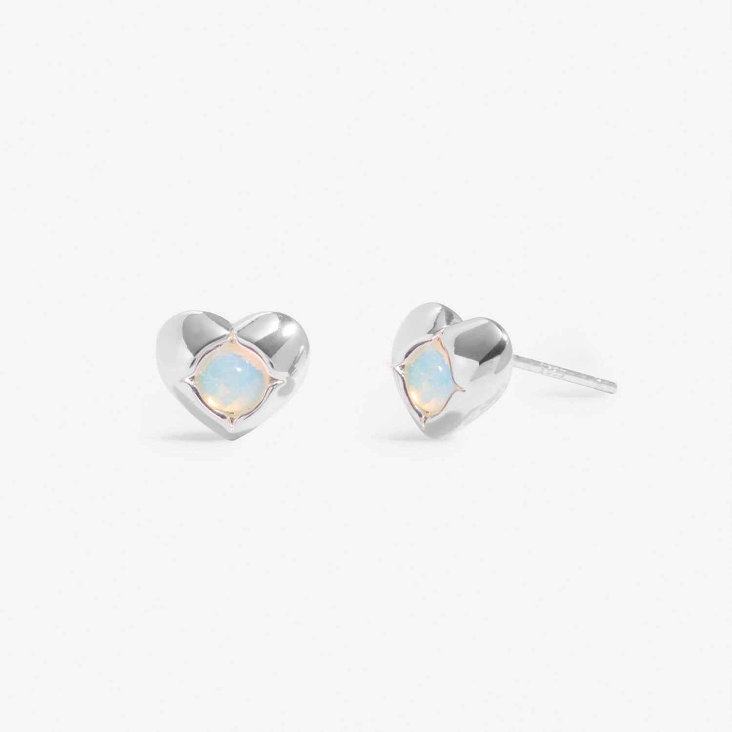 Birthstone June Moonstone Silver Plated Earrings 8392