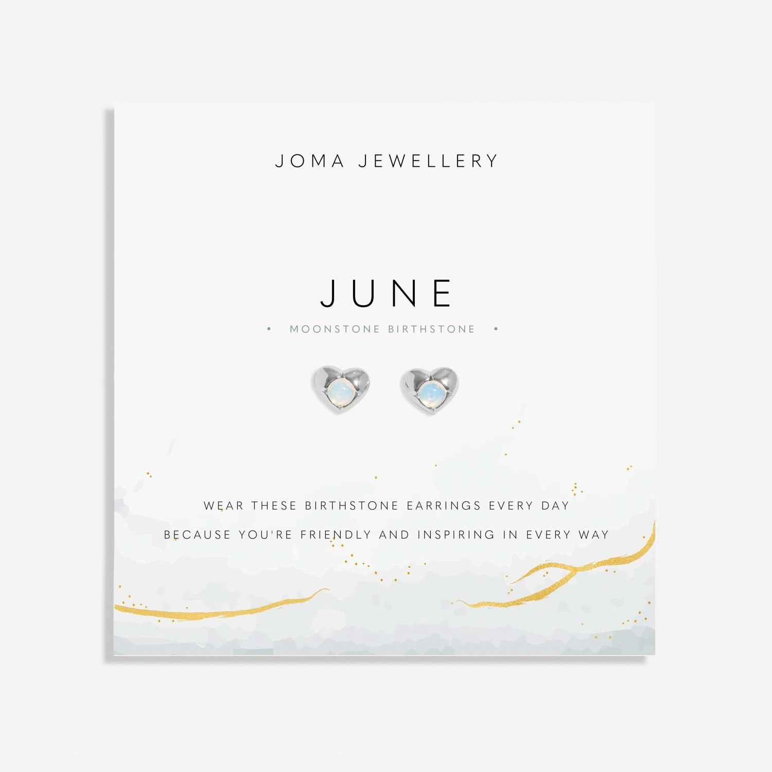 Birthstone June Moonstone Silver Plated Earrings 8392