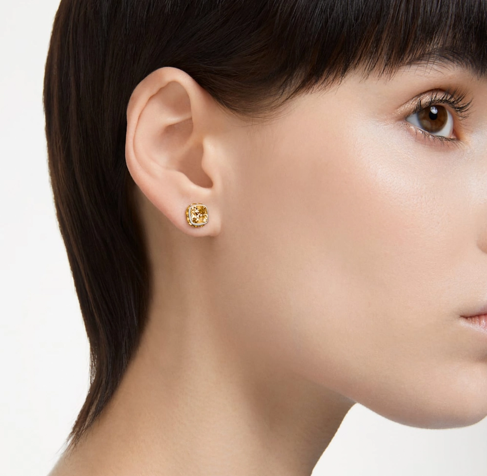 Birthstone November Yellow Square - Necklace & Earring