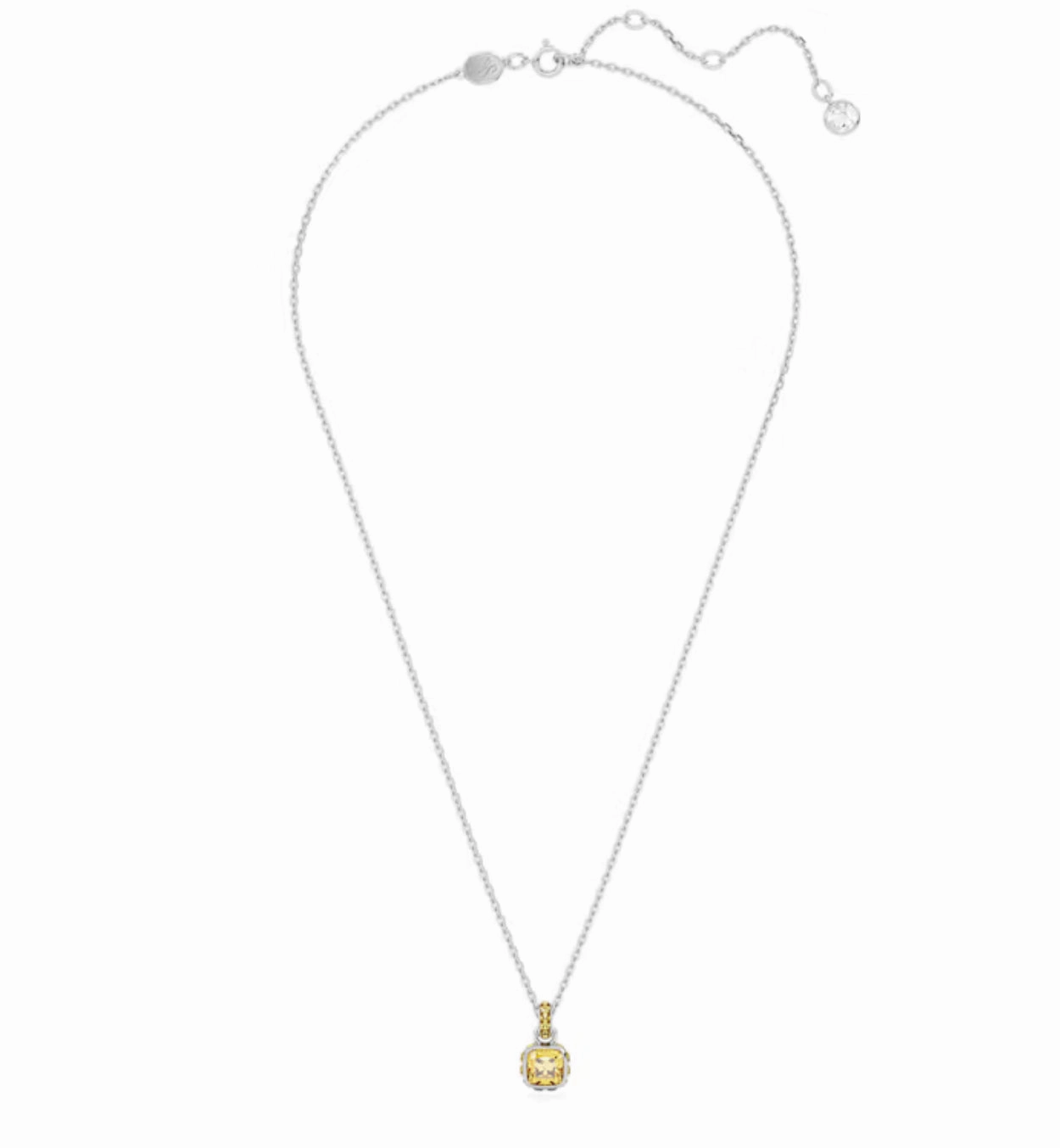 Birthstone November Yellow Square - Necklace & Earring