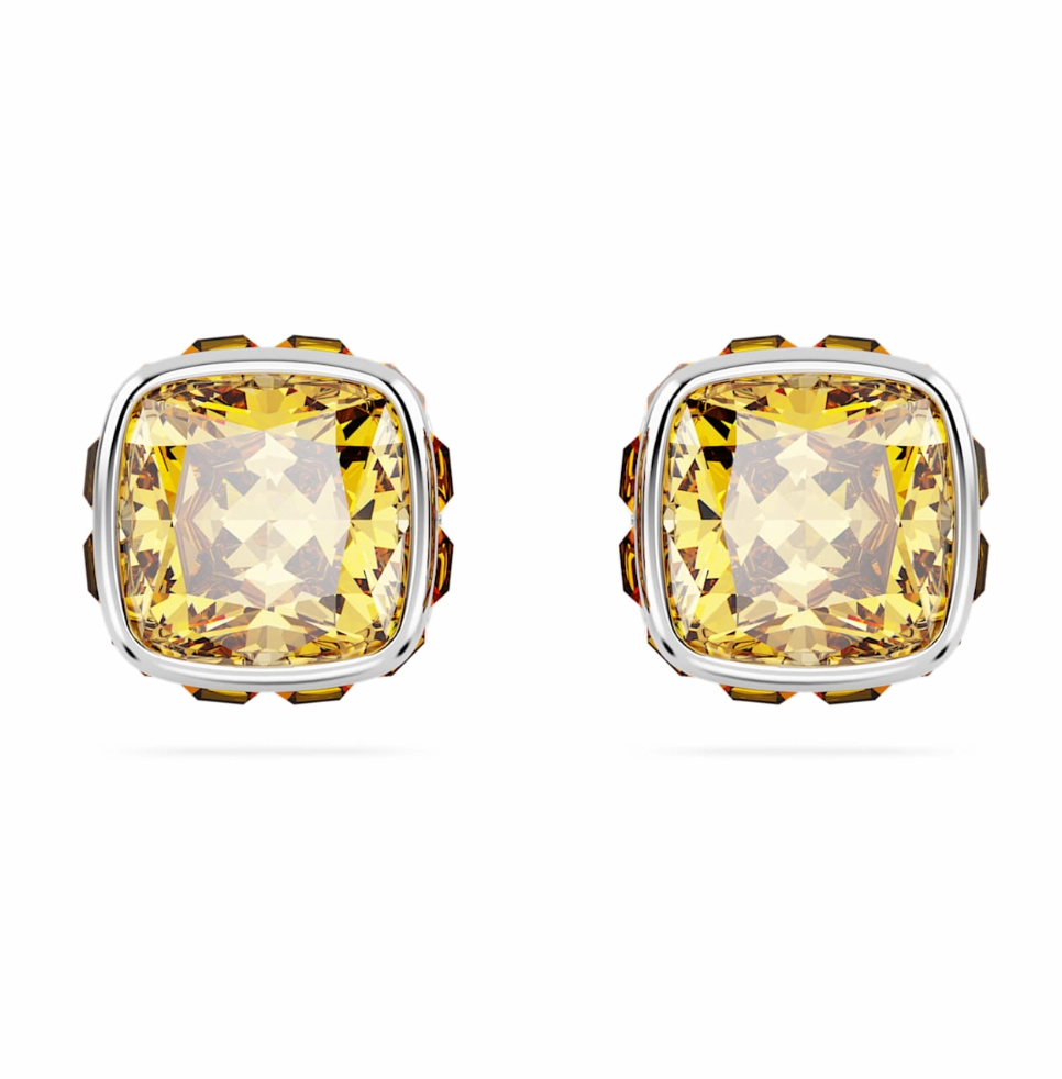 Birthstone November Yellow Square - Necklace & Earring