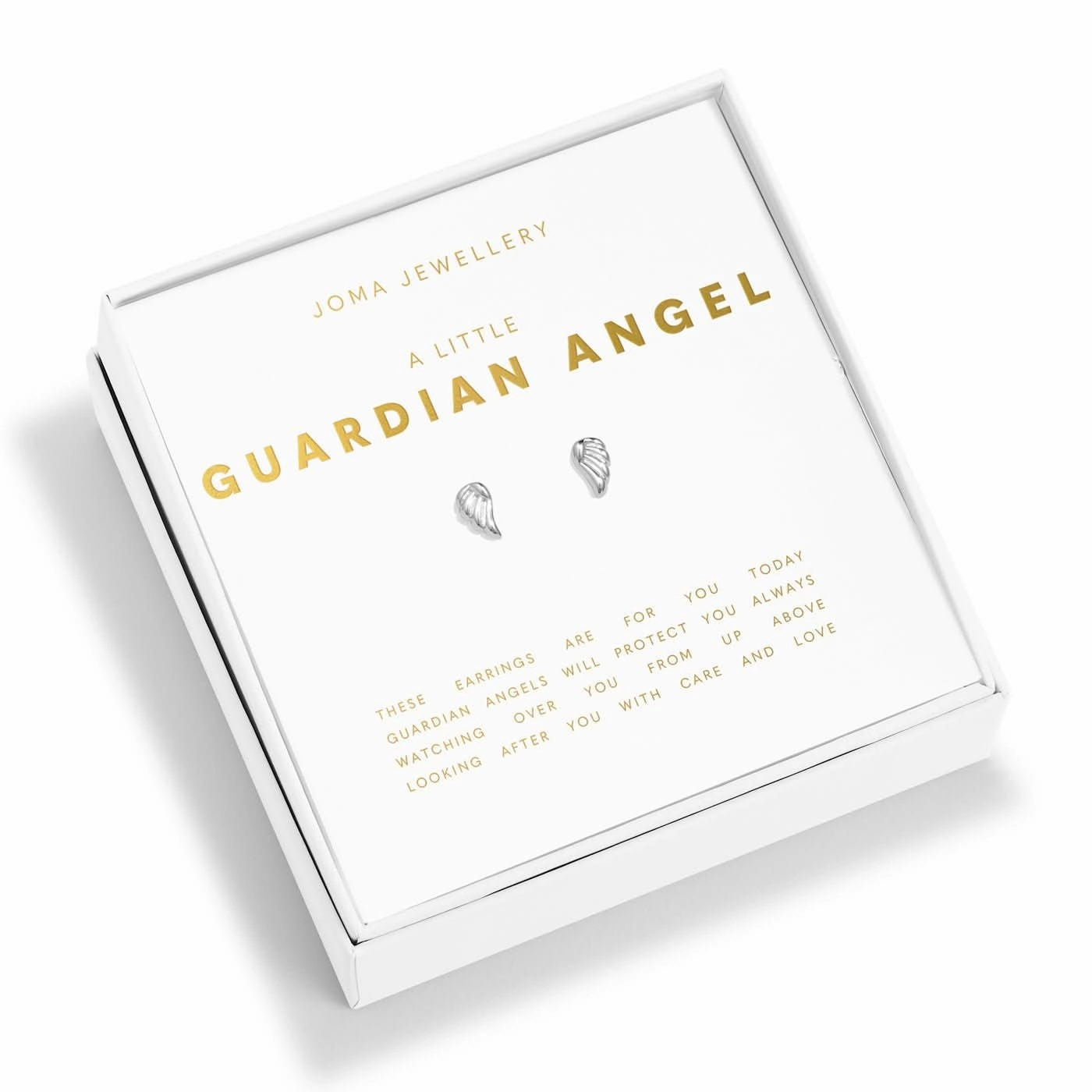Boxed A Little Guardian Angel Silver Plated Earrings 8203