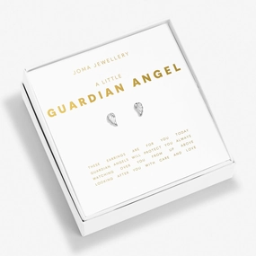 Boxed A Little Guardian Angel Silver Plated Earrings 8203