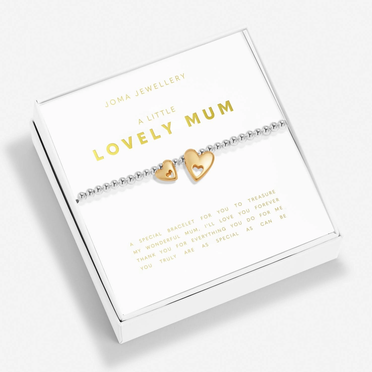 Boxed A Little Lovely Mum Silver Gold Plated Bracelet 7614
