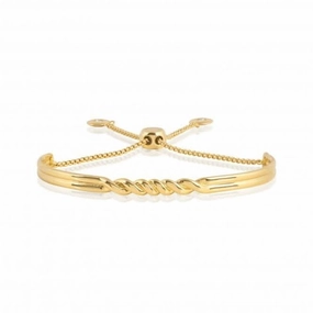 Bracelet Bar Twist Gold Bangle 4782