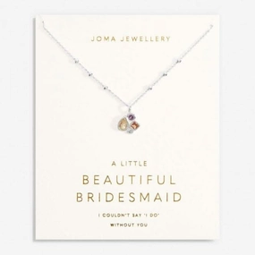 Bridal A Little Beautiful Bridesmaid Silver 46cm   5cm Necklace 7028