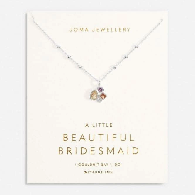 Bridal A Little Beautiful Bridesmaid Silver 46cm   5cm Necklace 7028