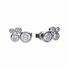 Bubble Stud Cubic Zirconia Earrings E5780
