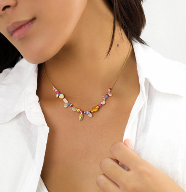 CALI 3 small drop dangle necklace