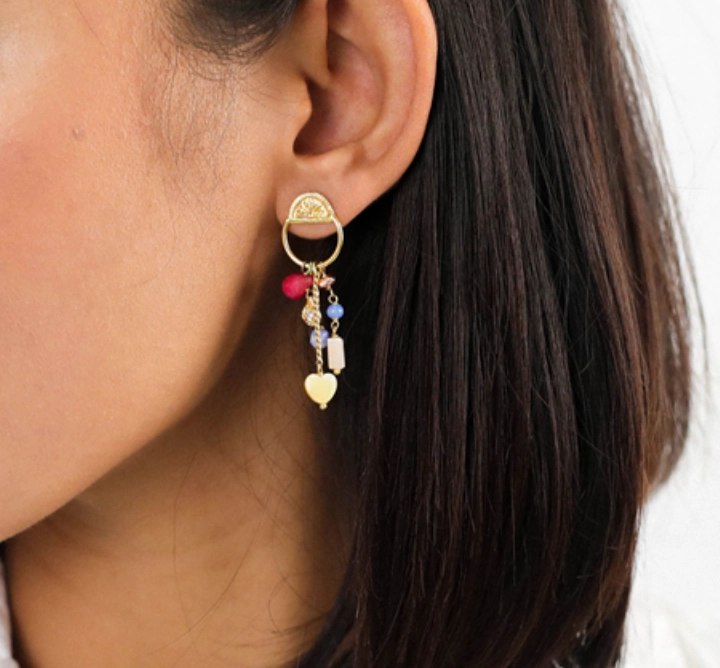CALI multi-dangle post earrings