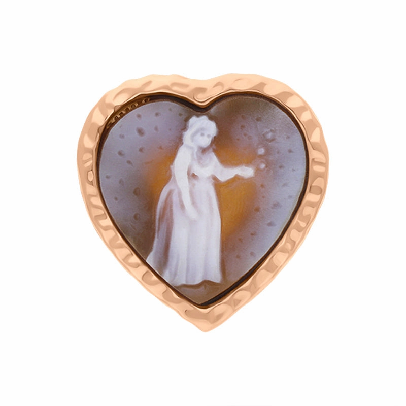 Cameo Italy Rose Gold Plated Sterling Silver Lady Ring D