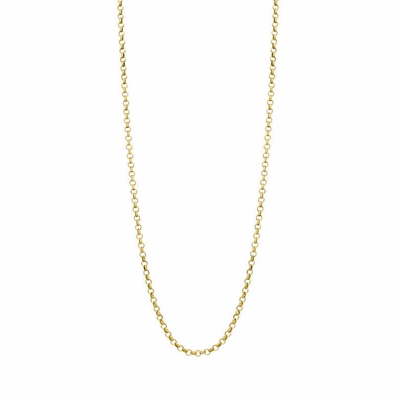 Cameo Italy Sterling Silver Yellow Gold Plated 45cm Chain D