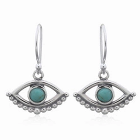 CARA Karma Howlite Coloured Evil Eye Drop Earrings