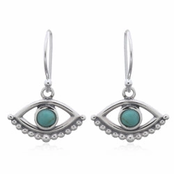 CARA Karma Howlite Coloured Evil Eye Drop Earrings