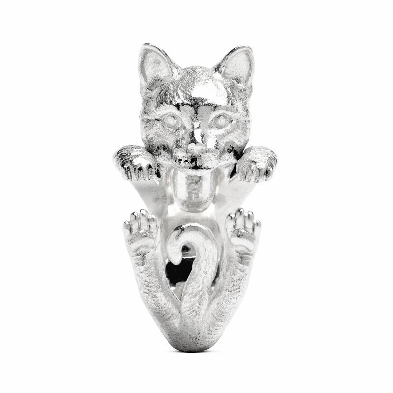 Cat Fever Sterling Silver European Hug Ring