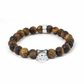 Cat Fever Sterling Silver Tiger's Eye Persian Bracelet