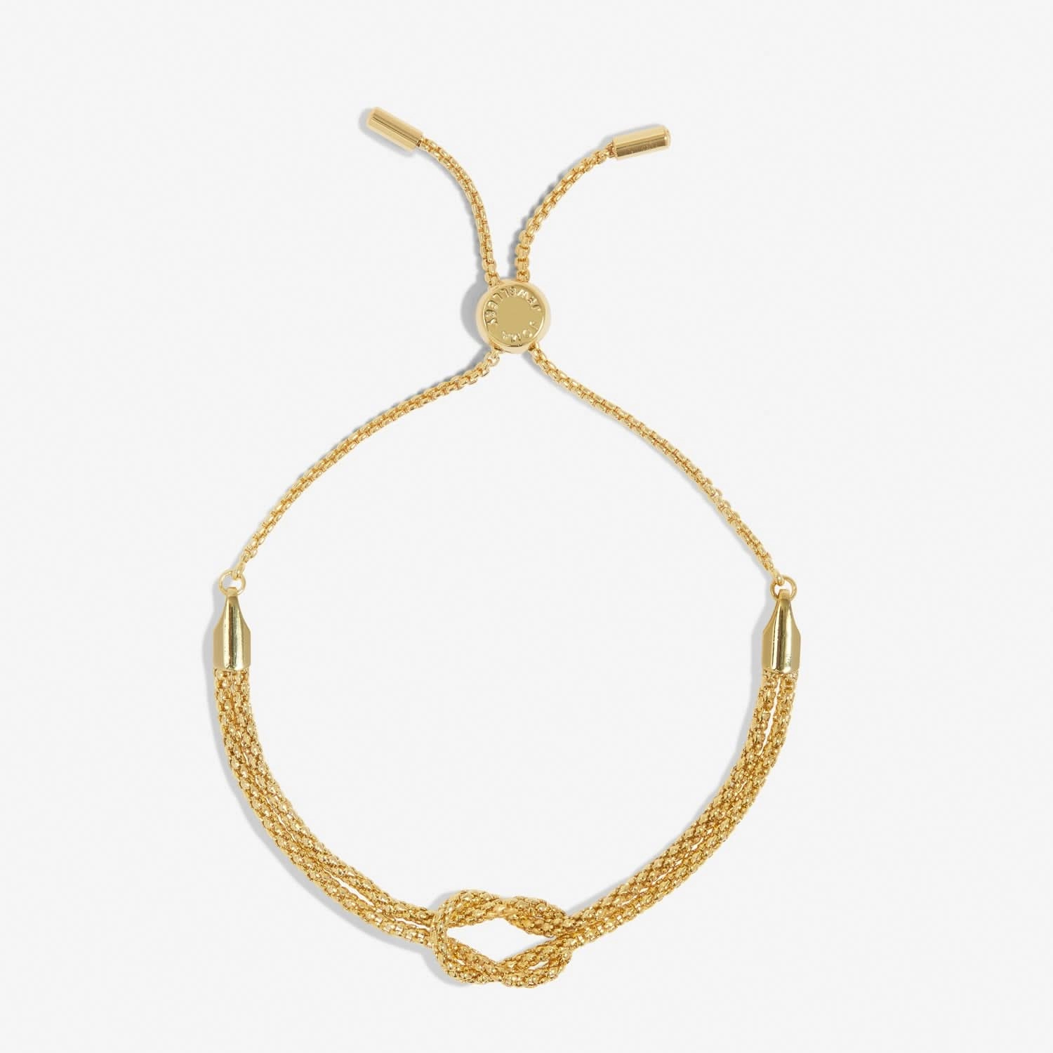 Chain Knot Bar Gold Plated Bracelet 7891