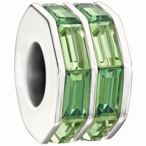 Chamilia Charm Double Baguette Green